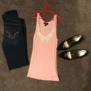 Bebe lace tank